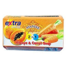 Load image into Gallery viewer, 2x Asantee Extra white 2 in 1 papaya & carrot Soap 125g
