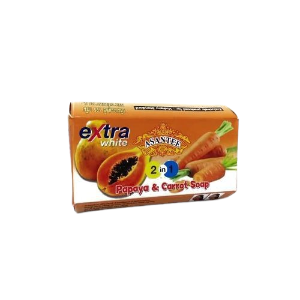 2x Asantee Extra white 2 in 1 papaya & carrot Soap 125g