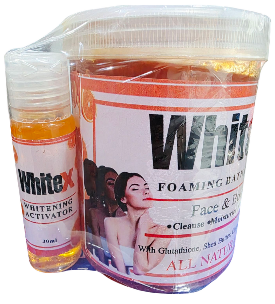 WHITEX FOAMING BATH BUTTER 2in1 FACE & BODY WHITENING SOAP 500g