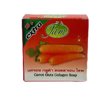 Load image into Gallery viewer, Jam Carrot Gluta Collagen Soap Bar Face Body Brightening Moisturizing 65 g
